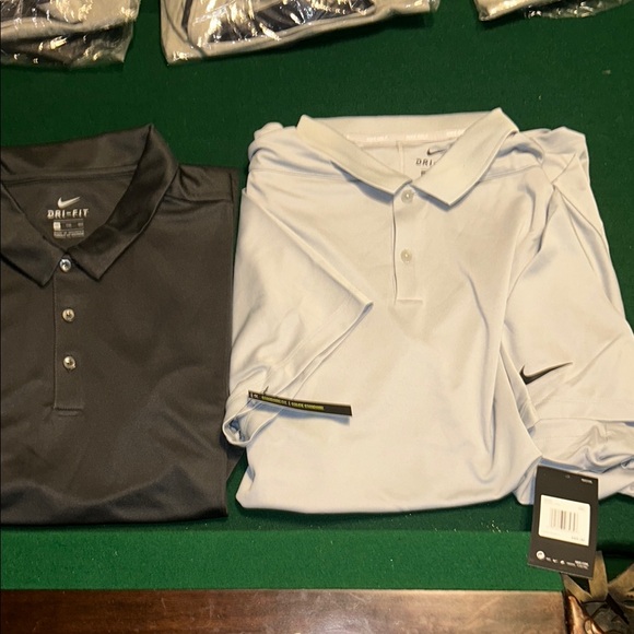 Nike Men's Dri-FIT Polo Shirt - Black and Gray Bundle of two shirts - Picture 1 of 7